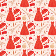 Seamless fashion pattern. vector