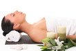 Girl relaxing in spa