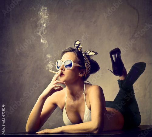 Photo: Smoking beauty Smoking beauty