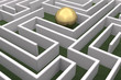 Gold sphere in the labyrinth