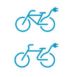 Electric bicycle icons Electric bicycle icons