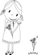 little girl in springtime