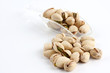 Scoop of roasted and salted pistachios