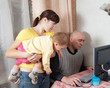 Man works at home