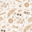 Seamless fashion pattern. vector