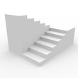White staircase.