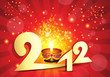 abstract explode 2012 new year background
