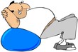 Man Using Exercise Ball