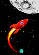 Retro Rocket Spaceship to the Moon Retro Rocket Spaceship to the Moon