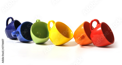 Photo: Six colorful cups Six colorful cups