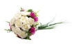 Wedding bouquet isolated on white background, studio shot.