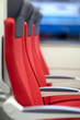 Photo: Red chairs in train Red chairs in train