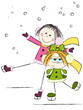 Sisters ice skating