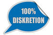 SP-Sticker blau 100% DISKRETION