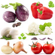 Vegetables collection, with clipping paths