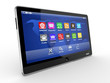 Tablet pc on white background. 3d
