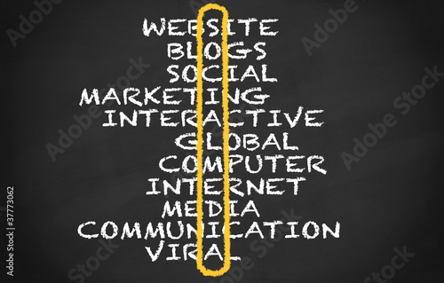 Illustration: Chalkboard Social Media black Chalkboard Social Media black