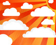 Rain clouds with sun
