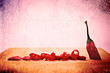 Pepper background in grunge style