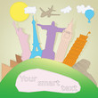 illustration of world famous monument