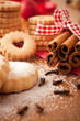 Cinnamon sticks with Christmas cookies Cinnamon sticks with Christmas cookies