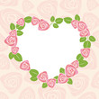 floral rose card for wedding or valentine.