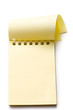 Notepad on the white background
