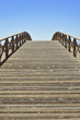 Wooden pedestrian bridge