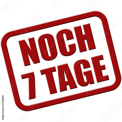 Illustration: Stempel rot rel NOCH 7 TAGE Stempel rot rel NOCH 7 TAGE