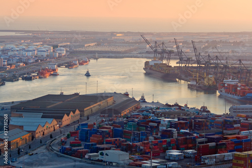 Photo: Port of Barcelona ar Dusk Port of Barcelona ar Dusk