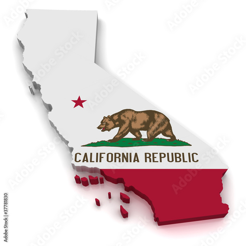 Illustration: 3D Map of California 3D Map of California