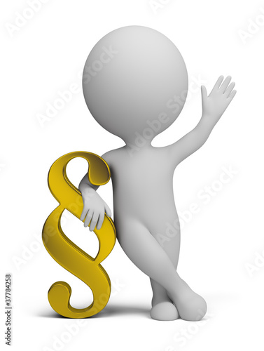 Illustration: 3d small people - paragraph symbol 3d small people - paragraph symbol