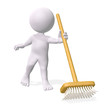 Man holding broom