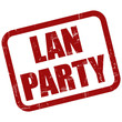 Grunge Stempel rot LAN PARTY Grunge Stempel rot LAN PARTY