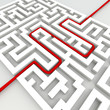 Ilustração: Business labyrinth success concept Business labyrinth success concept