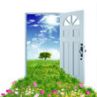 Open door leading to summer