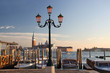 Venice with boats on canal in Italy Venice with boats on canal in Italy