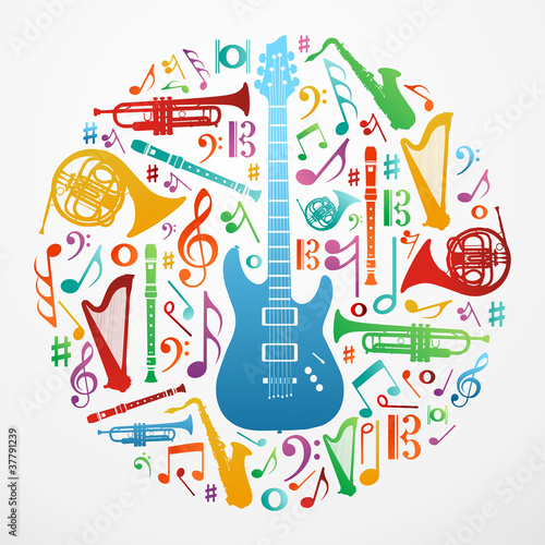 Vector: Love for music concept illustration background Love for music concept illustration background