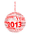 Voeux 2013 en forme de boule de noël