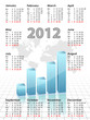 Calendar with chart for 2012
