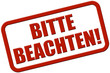 Stempel rot rel BITTE BEACHTEN!