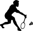 Illustration: badminton player badminton player