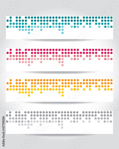 Vector: vector set of header design vector set of header design