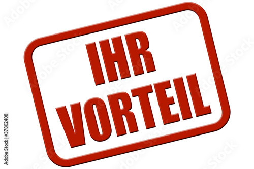 Illustration: Stempel rot rel IHR VORTEIL Stempel rot rel IHR VORTEIL
