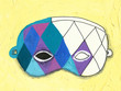 Coloring illustration of mask