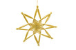 Foto: Strohstern als Christbaumschmuck auf weißem Hintergrund Strohstern als Christbaumschmuck auf weißem Hintergrund