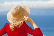Photo: lady in red with hat 2 lady in red with hat 2