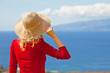 Photo: lady in red with hat lady in red with hat