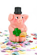 Silvesterschwein mit Konfetti
