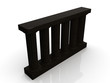 Black marble columns on a white background №3